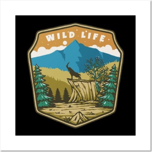 Wild Life Badges Illustration Posters and Art